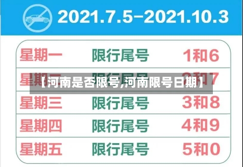【河南是否限号,河南限号日期】