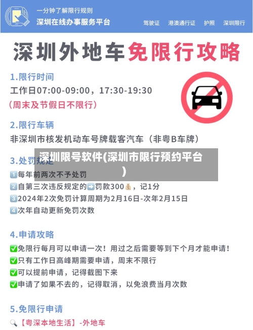 深圳限号软件(深圳市限行预约平台)