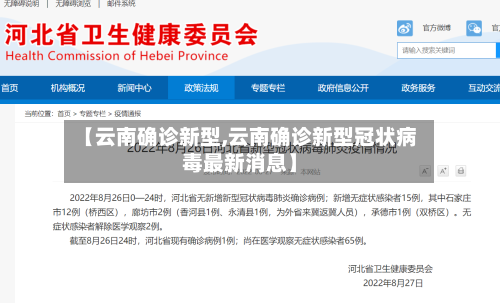 【云南确诊新型,云南确诊新型冠状病毒最新消息】