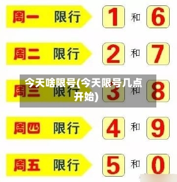 今天啥限号(今天限号几点开始)
