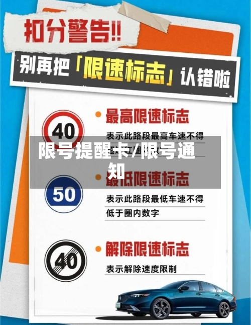 限号提醒卡/限号通知