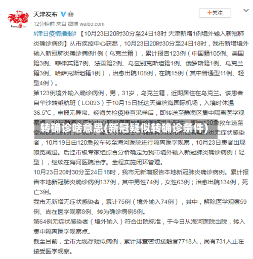 转确诊啥意思(新冠疑似转确诊条件)