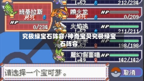 究极绿宝石阵容/神奇宝贝究极绿宝石阵容