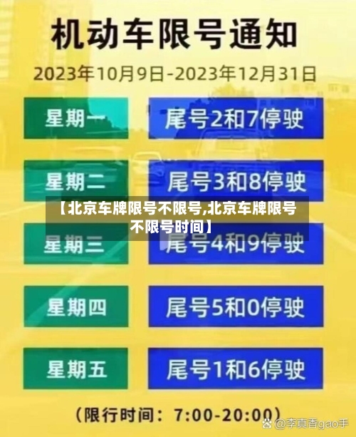 【北京车牌限号不限号,北京车牌限号不限号时间】