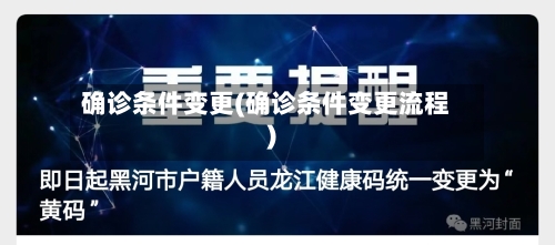 确诊条件变更(确诊条件变更流程)
