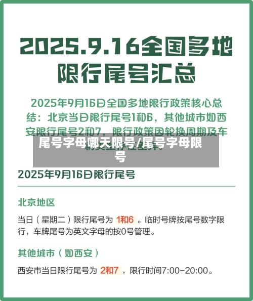 尾号字母哪天限号/尾号字母限号
