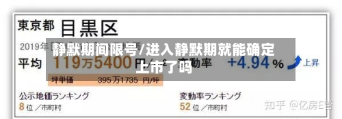静默期间限号/进入静默期就能确定上市了吗