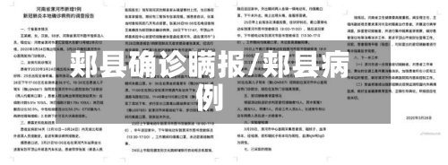 郏县确诊瞒报/郏县病例
