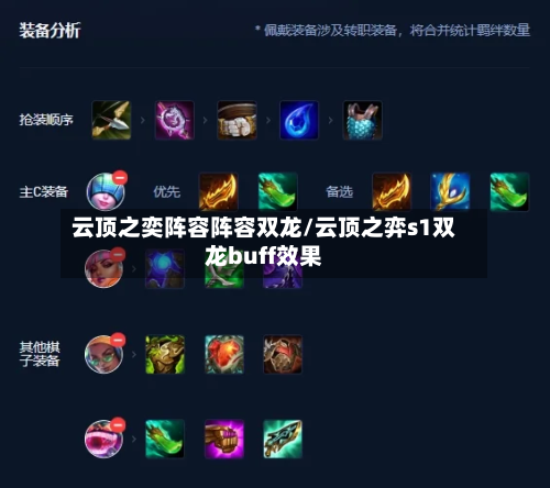 云顶之奕阵容阵容双龙/云顶之弈s1双龙buff效果