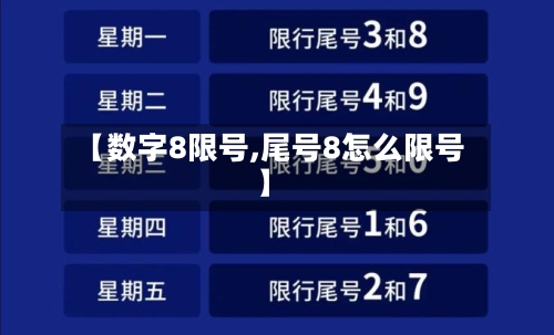 【数字8限号,尾号8怎么限号】