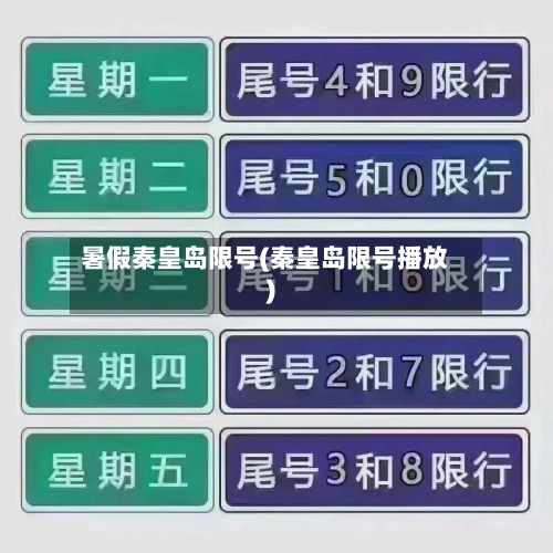 暑假秦皇岛限号(秦皇岛限号播放)
