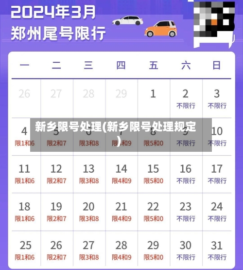 新乡限号处理(新乡限号处理规定)