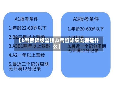 【b驾照降级流程,b驾照降级流程是什么】