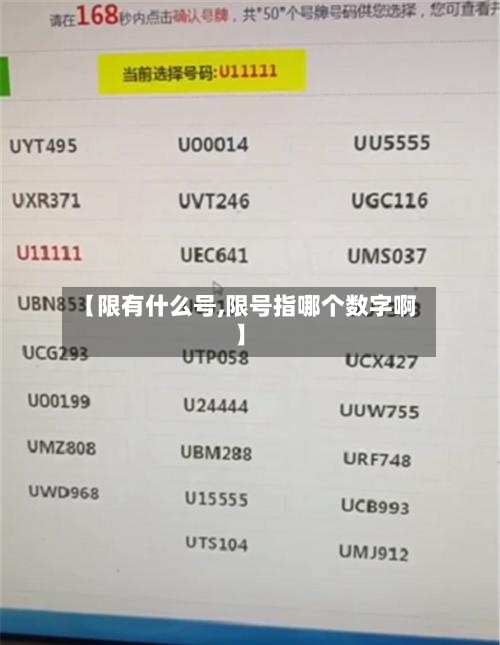 【限有什么号,限号指哪个数字啊】