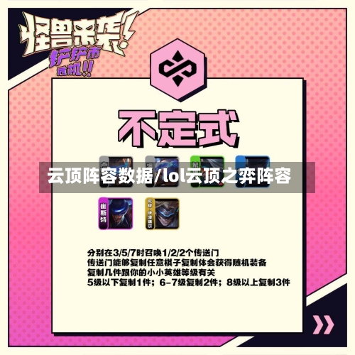 云顶阵容数据/lol云顶之弈阵容