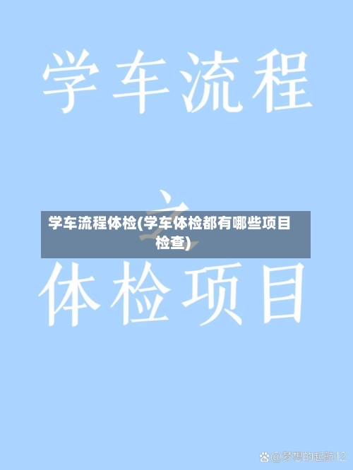 学车流程体检(学车体检都有哪些项目检查)